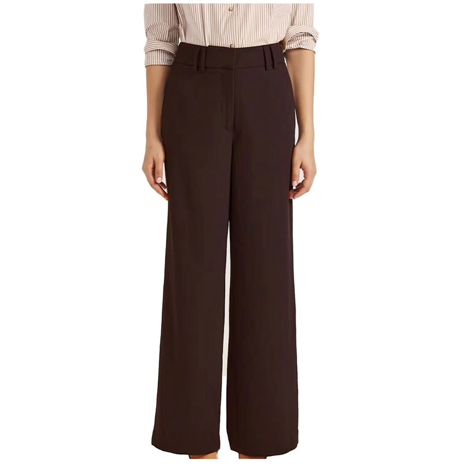 SABA Women's Knit Twill Pant, Size 10, Chocolate, AG25609. Buyers Note - D