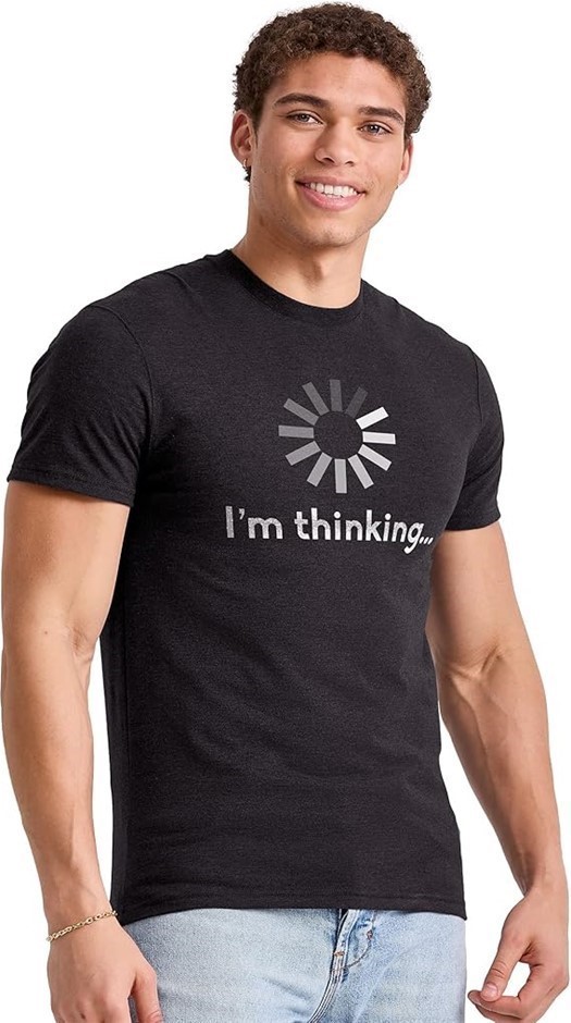 2 x HANES Men's Short Sleeve Graphic T-shirt Collection, L, Black, Y06382 (