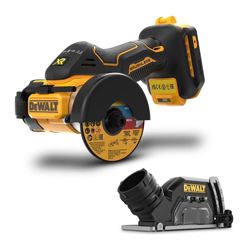 DeWALT 18V XR Li-ion Cordless Brushless 75mm (3") Cut Off Tool – Skin Only.