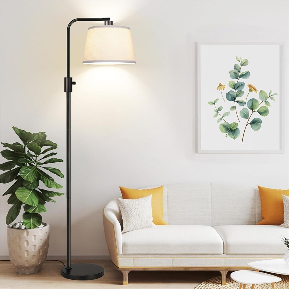 MEAFULER Floor Lamp, 165cm Dimmable Floor Lamp with 9W LED Light Bulb & Rot
