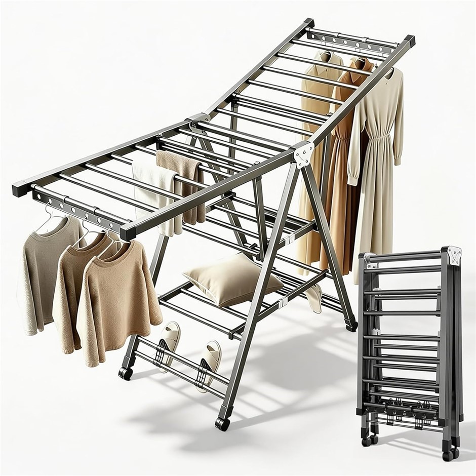 EEDKIAS Clothes Drying Rack Foldable, 3 Tier 180CM
