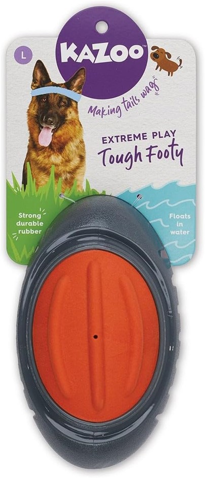 Kazoo Extreme Play Tough Footy Dog Toy, Large