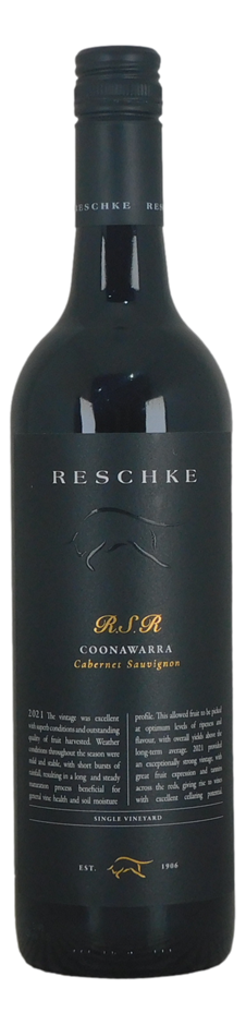 Reschke Cabernet Sauvignon RSR 2021 (5x 750mL), SA.