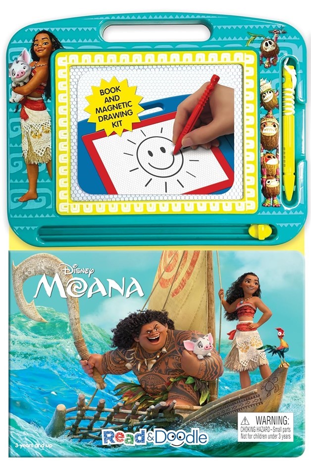 Disney Moana Read & Doodle Magnetic Drawing Pad & 22-Page Board Book for Ki