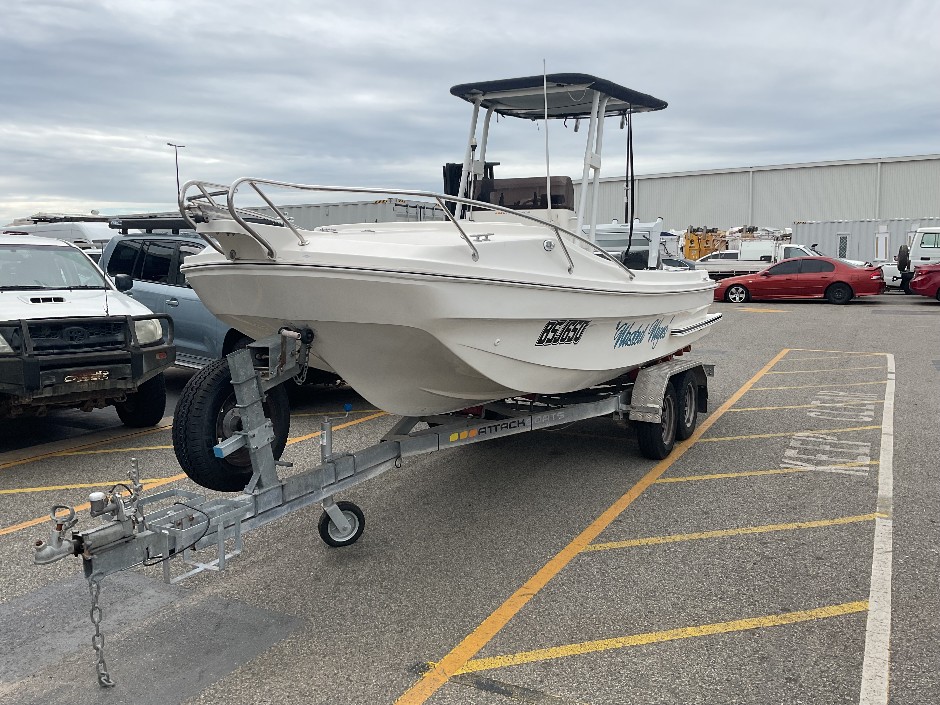 <p>2010 Attack Boats 5.8 Whaler Centre Console</p>