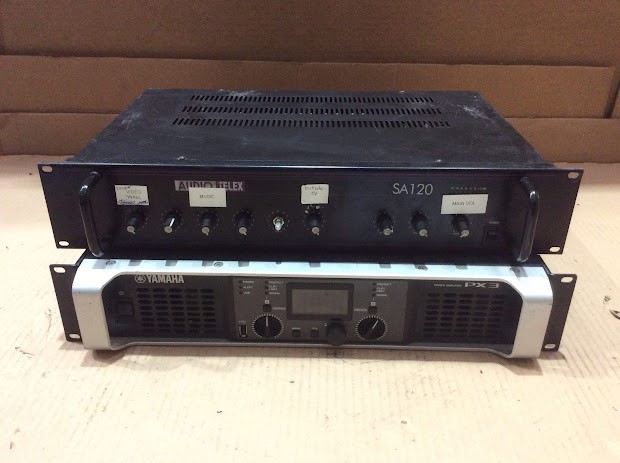 Yamaha PX3 Power Amplifier&Audio Telex SA120 Mixer Amplifier (Lot of 2)