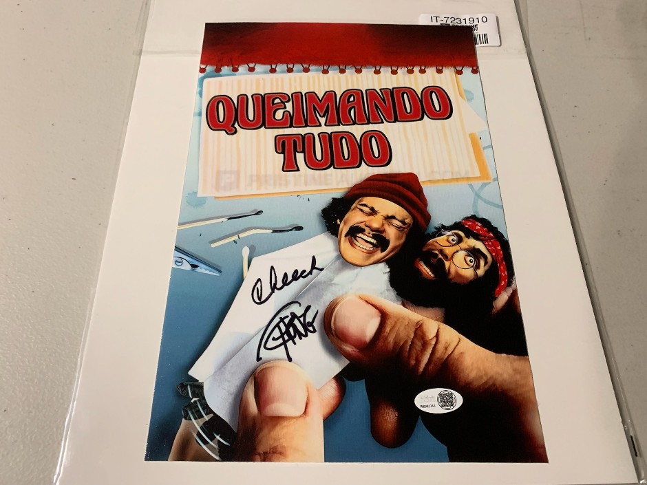 Cheech and Chong signed small movie poster on canvas in Spanish
