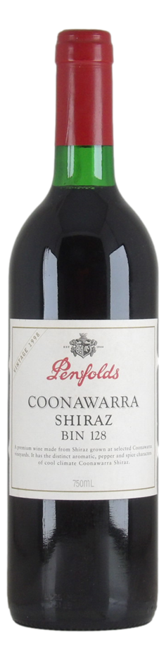 Penfolds `Bin 128` Shiraz 1998 (1 x 750mL) Coonawarra, SA.