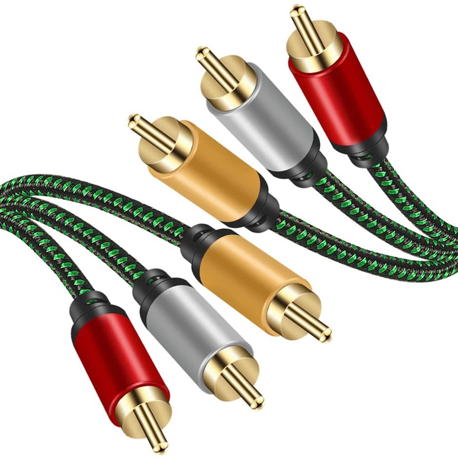 Audio Video RCA Cable 6m,3RCA to 3RCA Composite AV Cable Compatible with Se