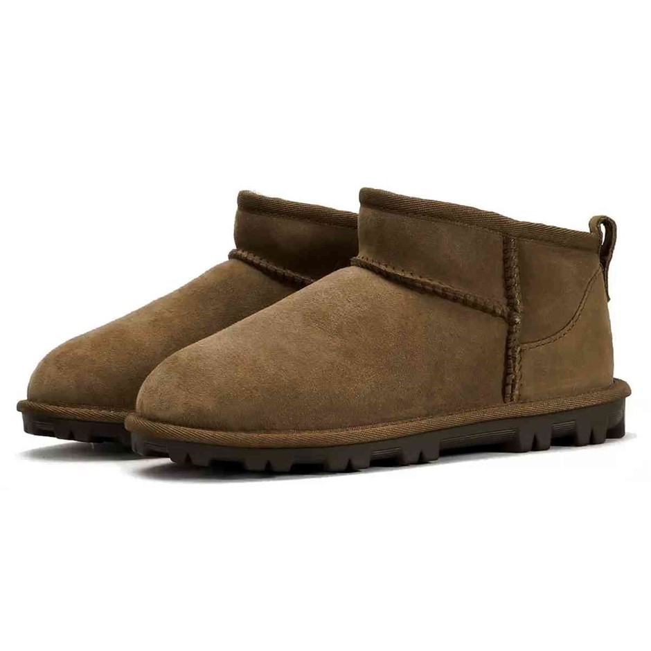 SIGNATURE Kids' Shearling Boots, Size US 12, Brown.