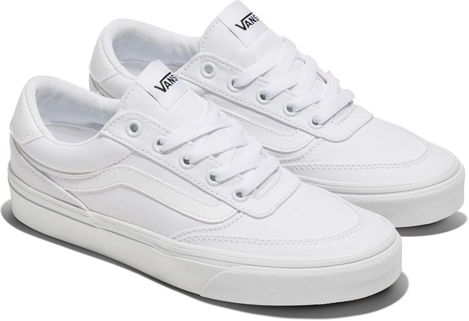 VANS Women's Brooklyn LS Sneaker, US10/UK8.5/EU42.5, Canvas White, VN000D7U