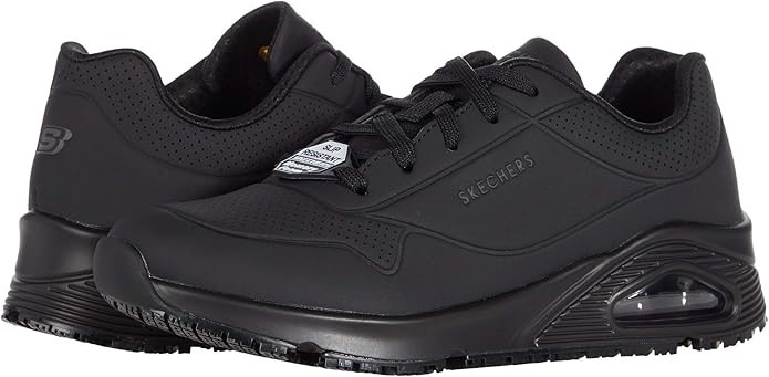 SKECHERS Women's Uno SR Work Shoes, Size US8, Black (BLK), 108021. NB: May