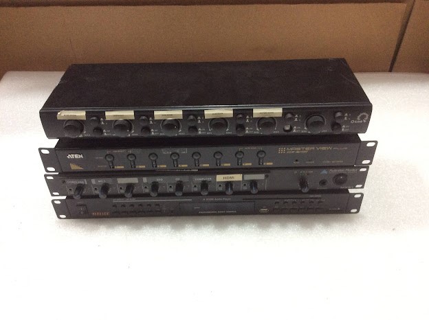 Aten KVM Switch, Audio Mixers, Players & Q-Link Unit Lot Of 4