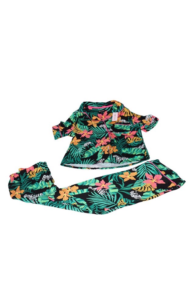 ROOM SERVICE Women's 2pc Notch Collar PJ Set, Size M, Amazon.