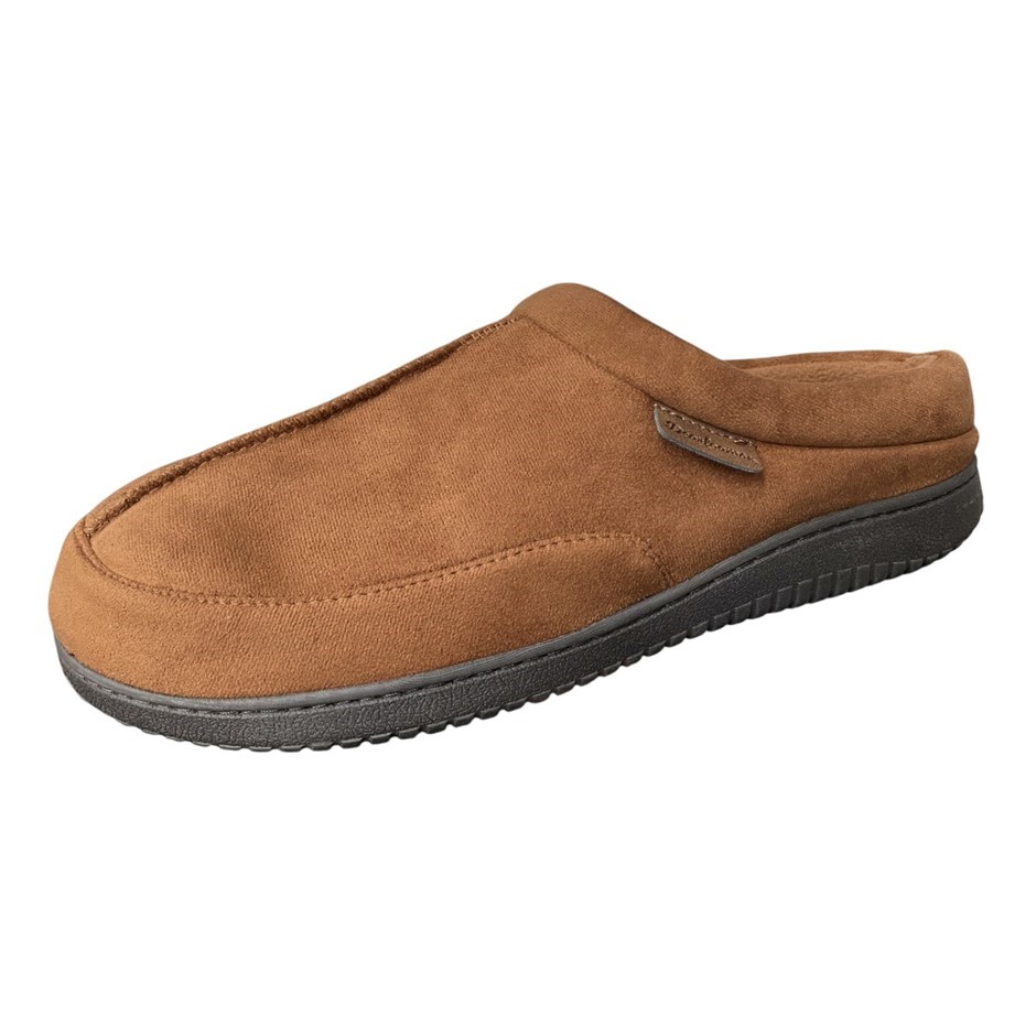 DEARFOAMS Men's Clog Slippers, Size L (US 11-12), Chestnut Brown, Style 312