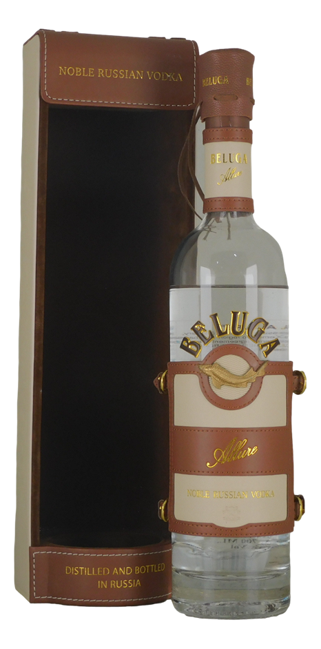 Beluga Allure Noble Russian Vodka Leather Bottle (1x 700mL), Russia