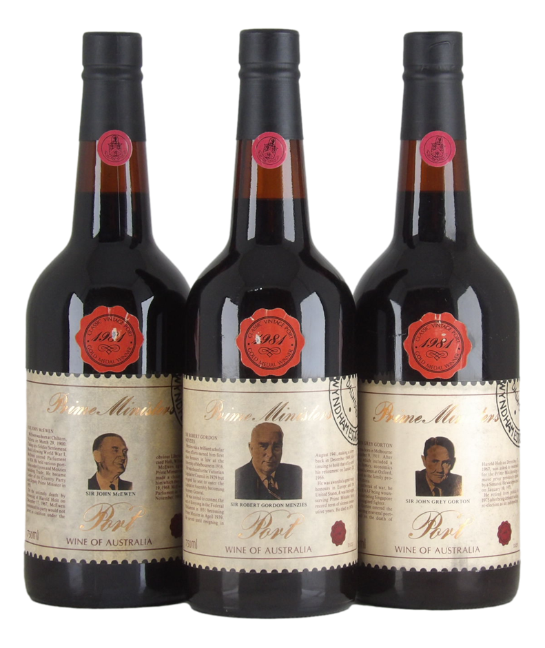 Wyndham Estate Prime Ministers of Australia Port Series 5 Set (3x 750mL)