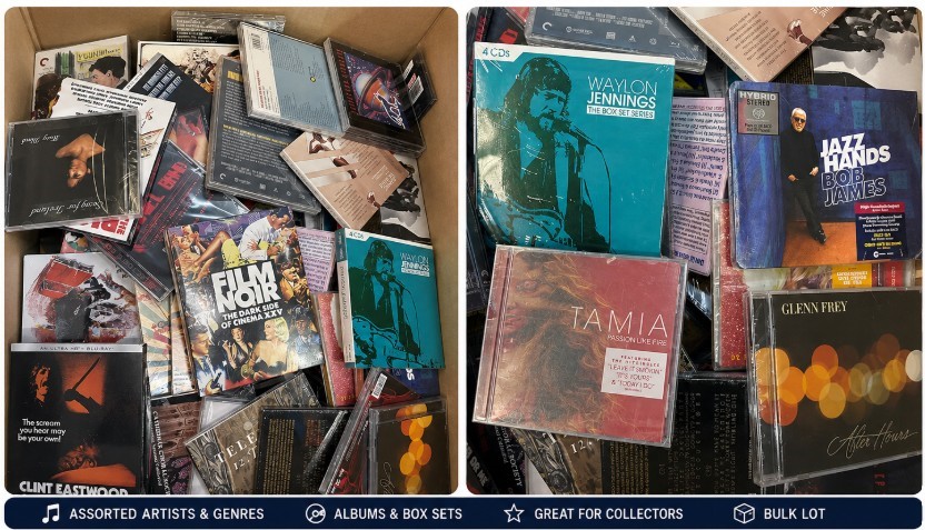 BOX OF ASSORTED CDs & MUSIC COLLECTION: Albums, Box Sets, Soundtracks, Jazz