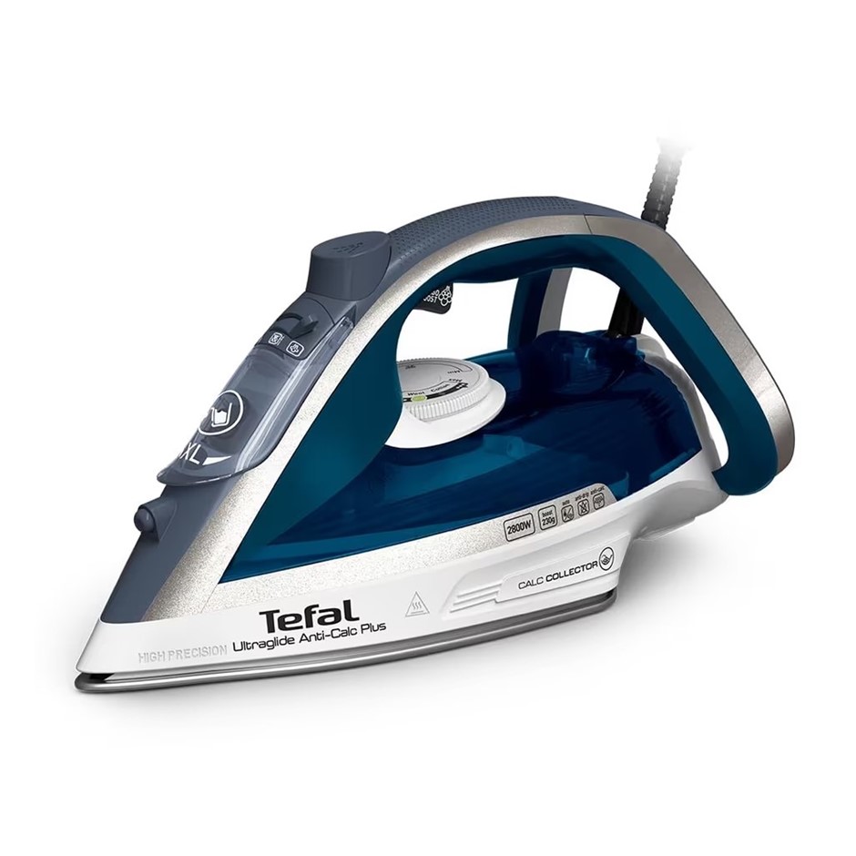 TEFAL Ultraglide Anti-Calc Plus Steam Iron FV5878, Navy/White