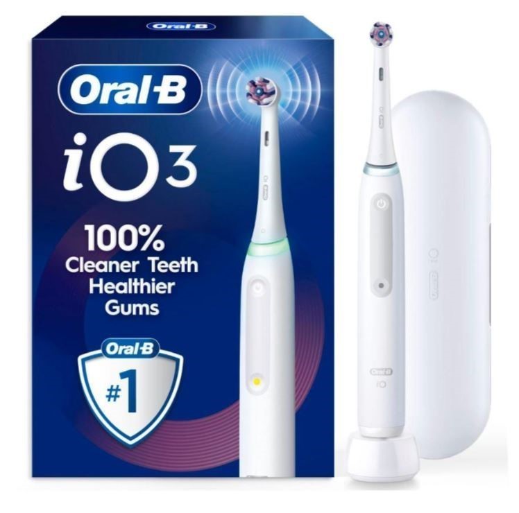 ORAL-B iO3 Clean & Whiten Electric Toothbrush, Model iOG3.1E9.1K, White.