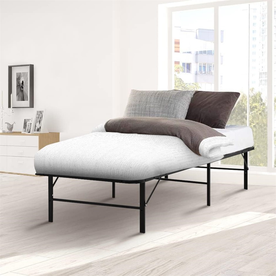 ARTISS Single Metal Bed Frame, Folding Foldable Mattress, 150kg Weight Capa