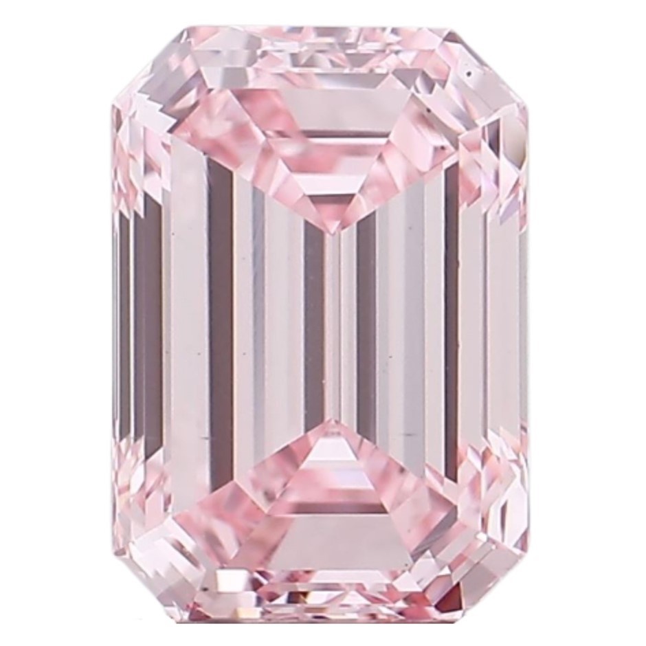 2.32 Carat Emerald Cut Diamond Fancy Intense Pink /VS2