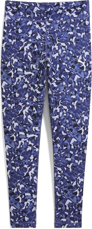 PUMA Girl's TAD Essential All Over Print Tights, Size L(13-14 Years), Blue