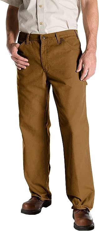 DICKIES Men's Relaxed Fit Carpenter Jean, 34W x 36L, Brown Duck, 1939RBD.