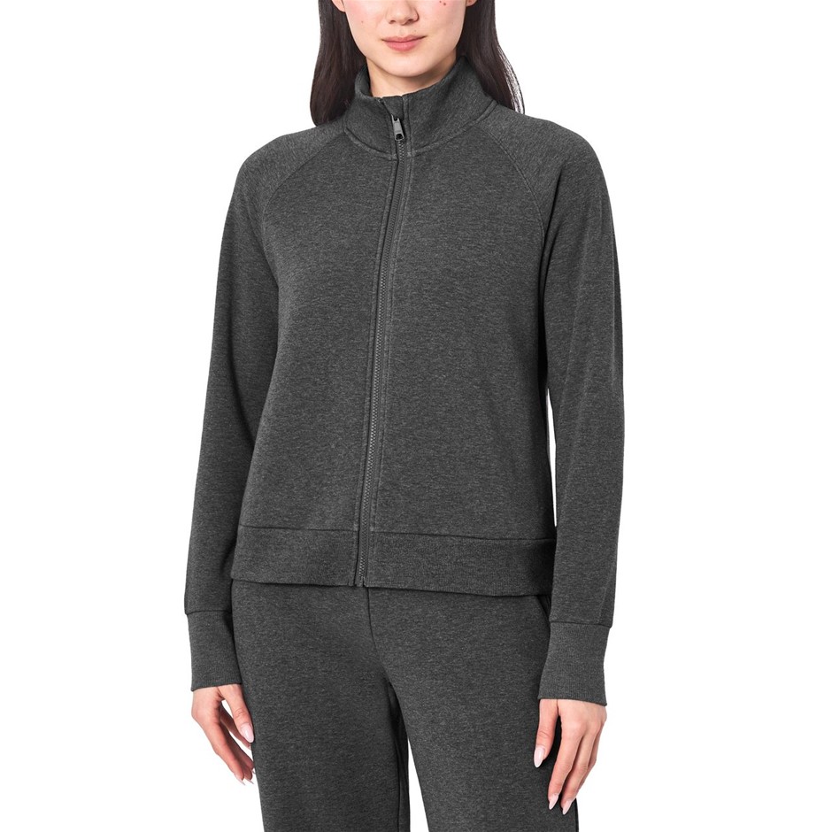 MONDETTA Women's Fleece Zip Jacket, Size XS, Dark Charcoal (Black). Buyers