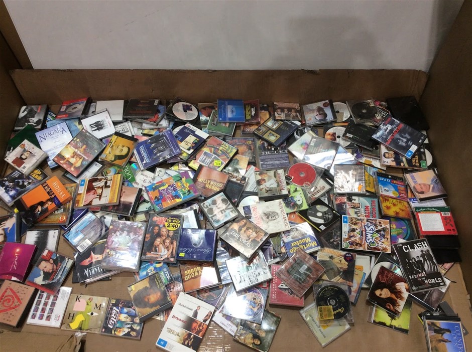 Mixed CD DVD Media Collection Lot