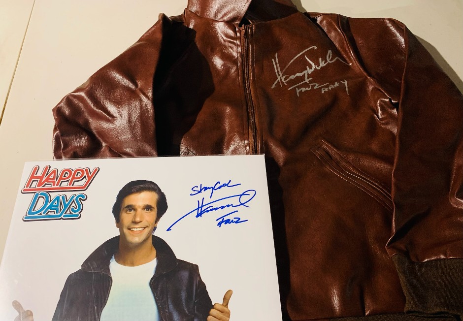 <p>Signed the Fonz Jacket and poster multiple autographs plus inscribed</p>