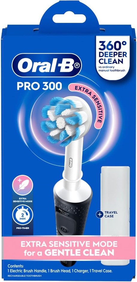 2 x ORAL-B Vitality Pro Deep Clean Electric Toothbrush with Travel Case. NB