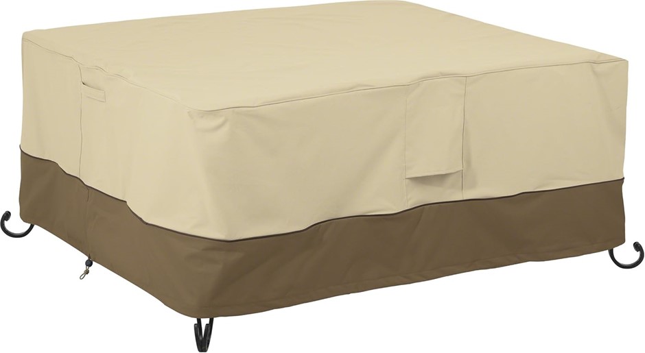 CLASSIC ACCESSORIES Veranda Water-Resistant 56 Inch Rectangular Fire Pit Ta