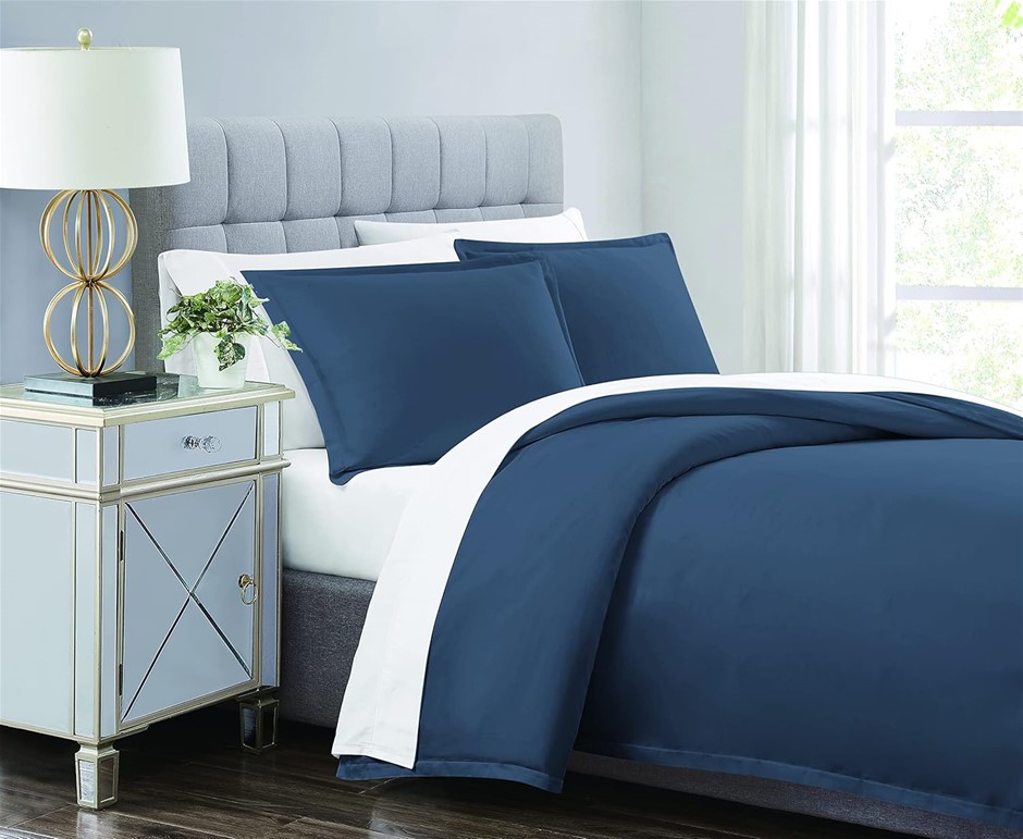 CHARISMA 310 TC King 3 Piece Duvet and Sham Set - Solid Sateen Collection -