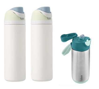 2 x OWALA FreeSip Insulated Water Bottle Iced Breeze & 1 x BBOX Insulated S