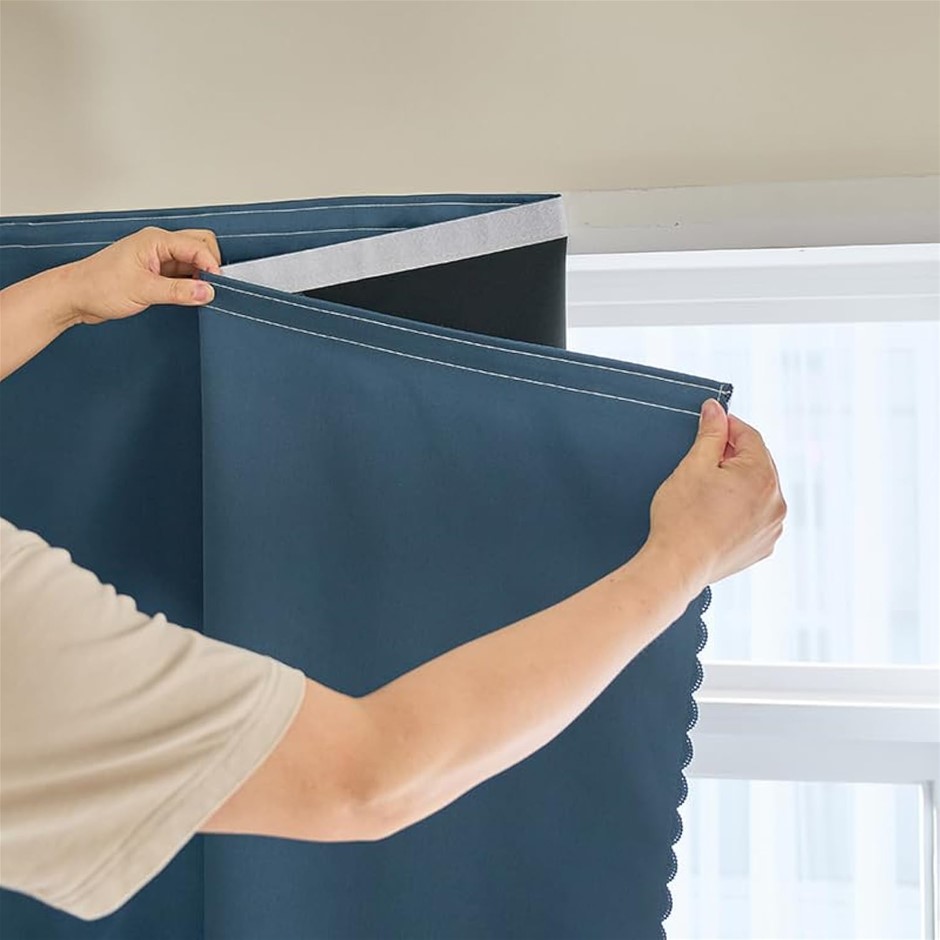 AJAZZ self Adhesive Portable 100% Blackout Curtains Simpl
