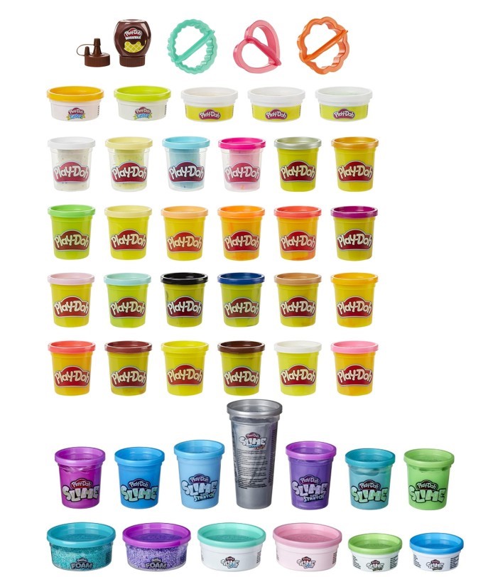 2 X PLAY DOH PACKS; 1 X Play-Doh - Slime and Foam Cool Colors Multipack - 1