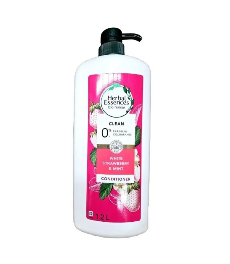 2 x HERBAL ESSENCES White Strawberry & Mint, Conditioner, 1.2L. N.B: Damage