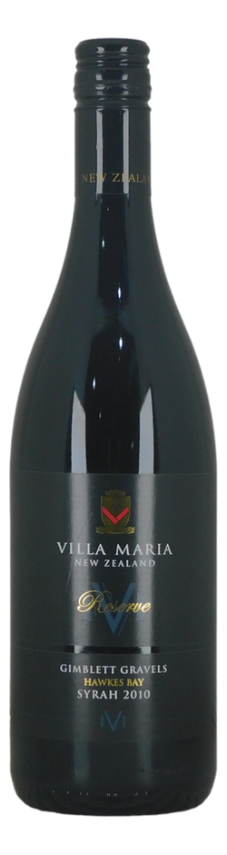 Villa Maria Gimblett Gravels Reserve Syrah 2010 (1x 750mL), Hawkes Bay.