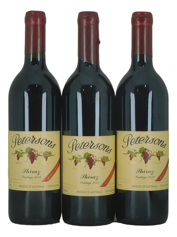 Petersons Family Vineyard Michael`s Selection Shiraz 2012 (3x 750mL),SA.