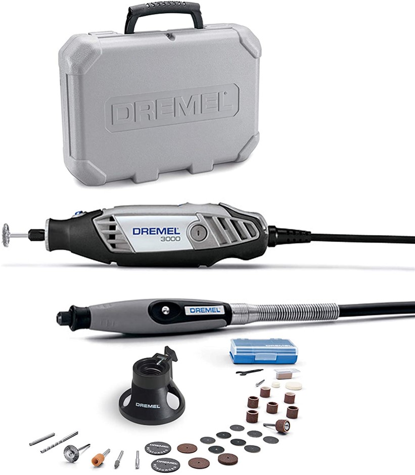 DREMEL 3000 Rotary Tool 130W Multi Tool Kit (2 Attachments, 30 Accessories
