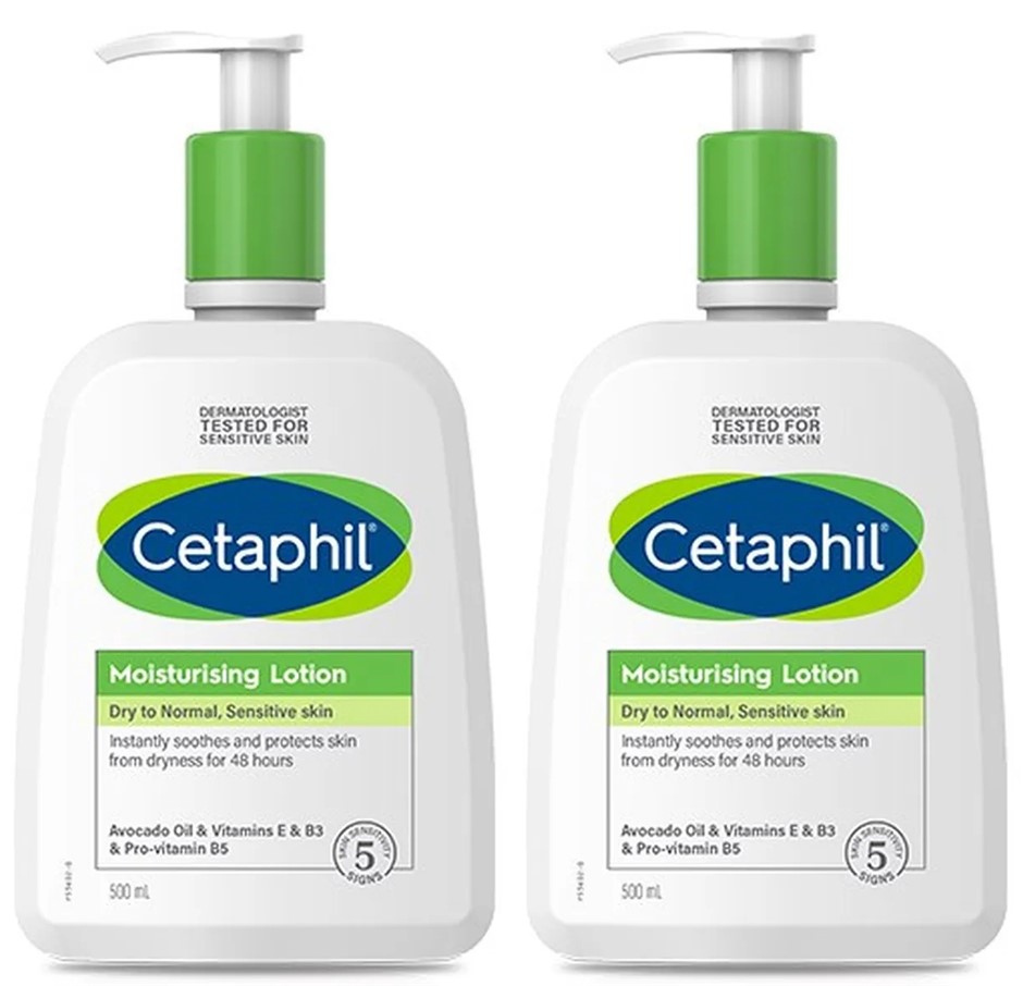 2 x CETAPHIL Moisturising Lotion, 1L.