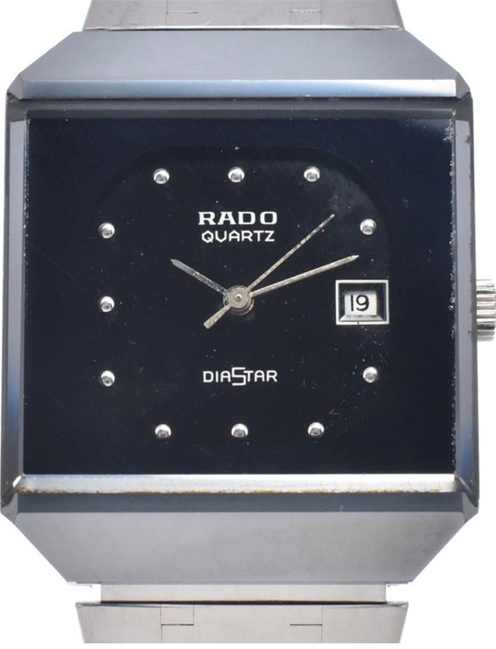 RADO DIASTAR QUARTZ 30MM TUNGSTEN/STAINLESS STEEL 711.0067.8 BLACK WXO