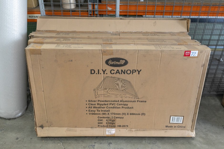 Hartman Alloy Canopy's in Boxes Unopen