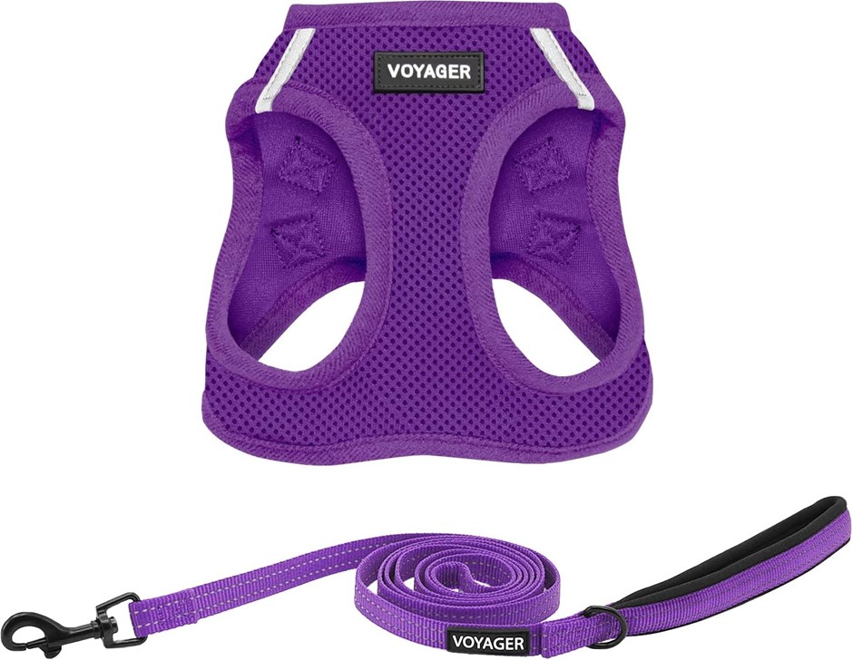 Voyager Step-in Air All Weather Mesh Harness and Reflective Dog 5 ft Leash
