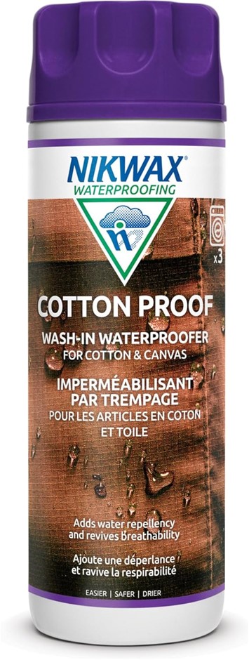 Nikwax Cotton Proof, 1000ml, Waterproofing for Cotton, Polycotton, and Canv