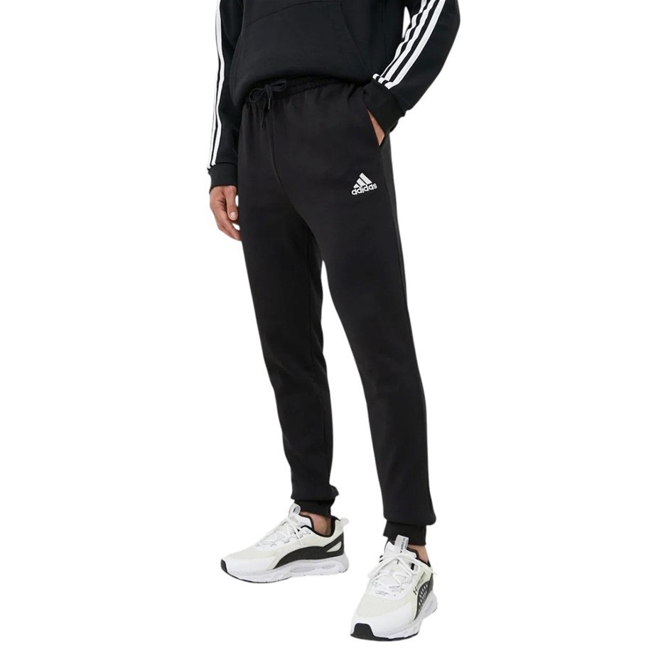 ADIDAS Men's FeelCozy Pants, Size AU XL, Black/White, HL2236. Buyers Note