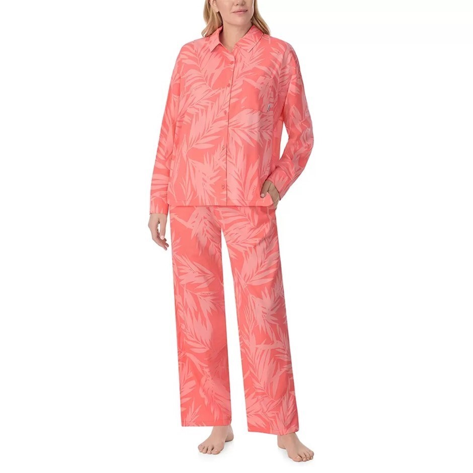 DKNY Women's 2pc Cotton Blend PJ Set, Size XL, Coral. Buyers Note - Discou