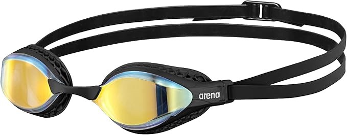 ARENA Air-Speed Mirror Goggles, FINA Approved Unisex Racing Goggles with Ho