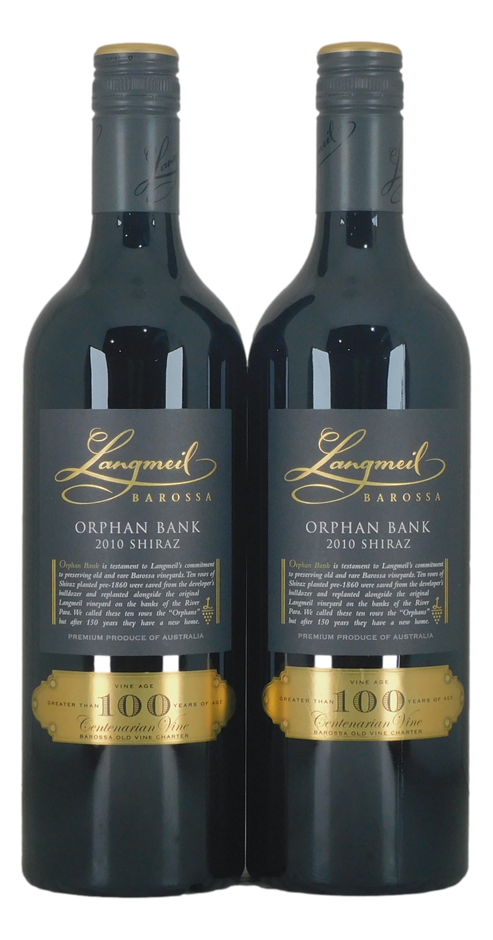 Langmeil Orphan Bank Shiraz 2010 (2x 750mL), Barossa.